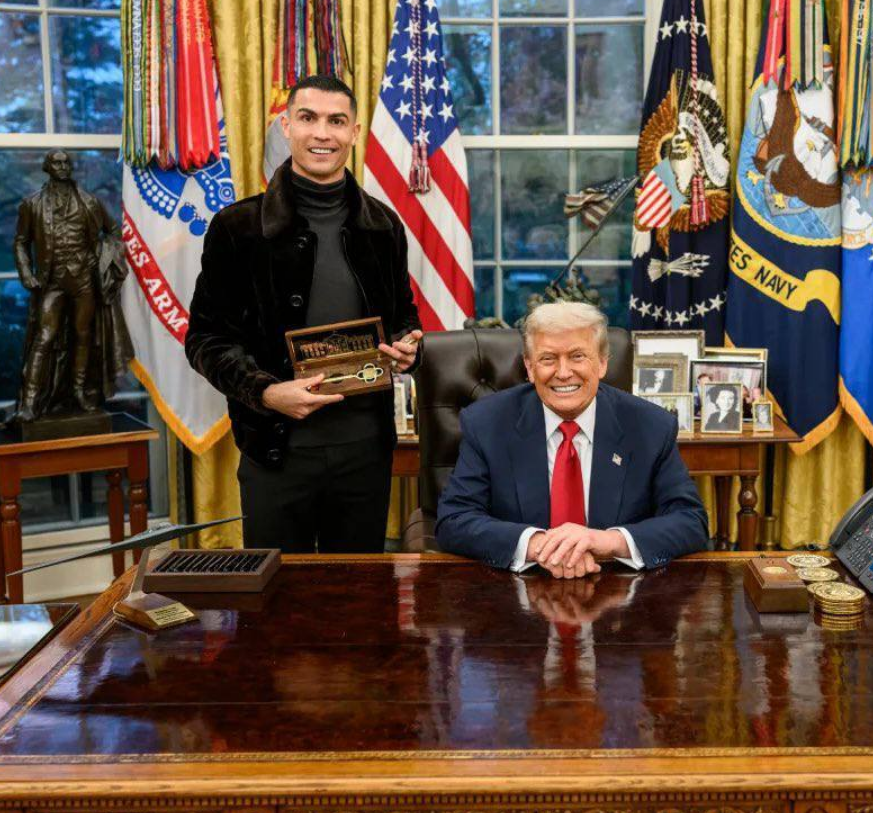 رونالدو و ترامپ در دفتر بیضی